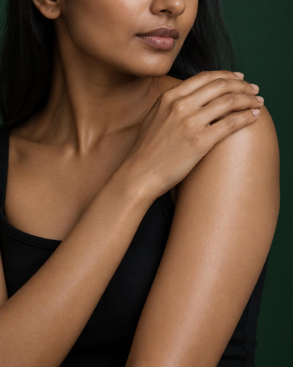 Close-up of naturally smooth skin